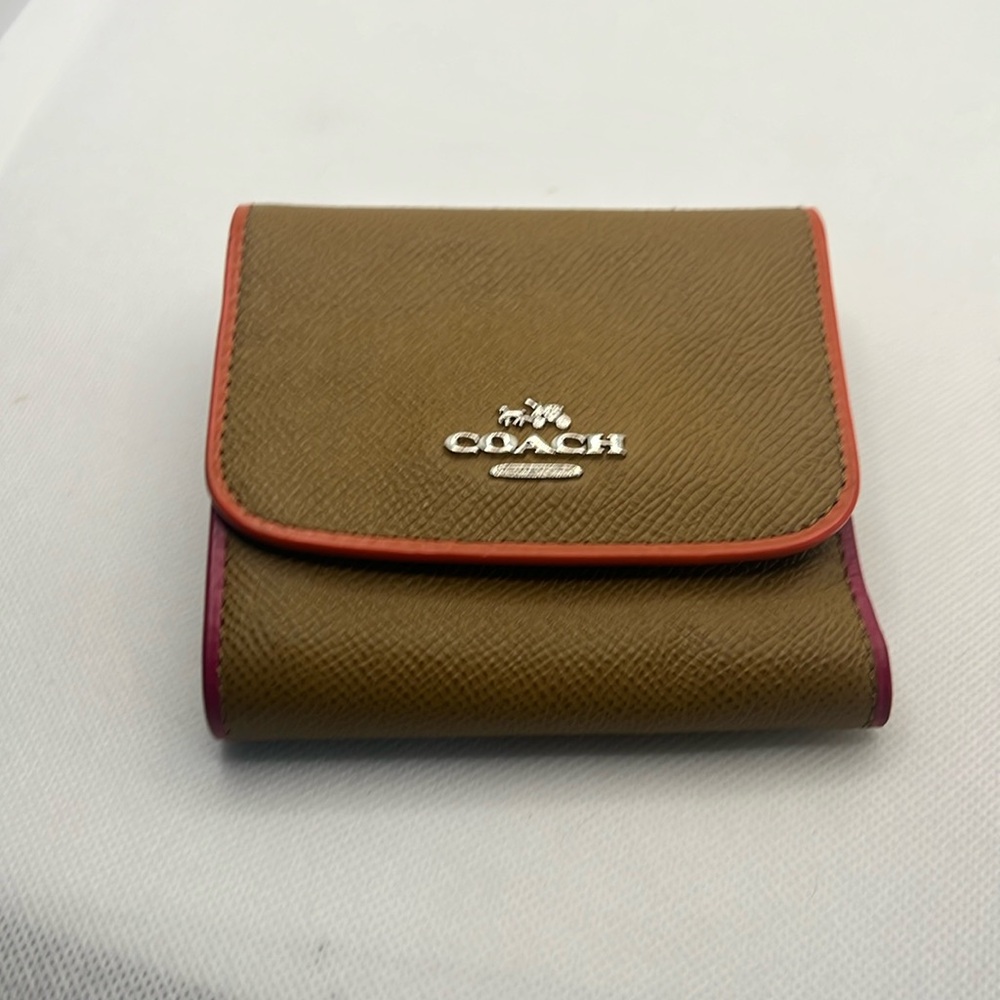 COACH Trifold Wallet Rainbow Colorblock